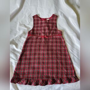 Little Girl's Vintage Plaid Jumper Dress